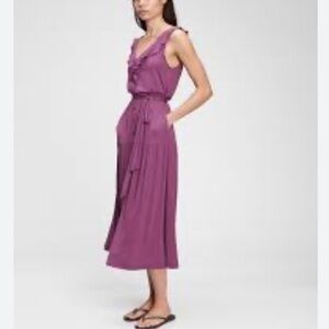 Gap Sleeveless Ruffle Maxi Dress
